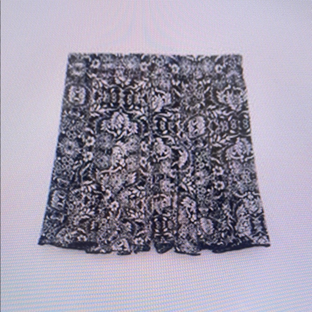 Black and White Patterned Skirt